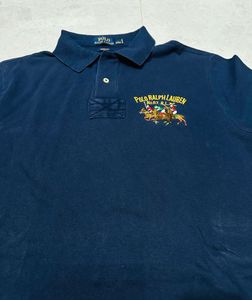 Ralph Lauren Rare Triple Pony Embroidered Polo T