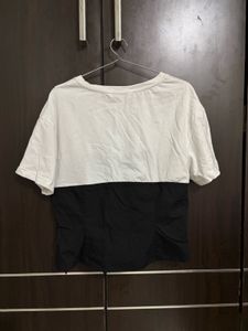 Chic Two-Tone Crop Top