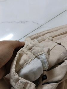 Beige Straight Fit Jeans