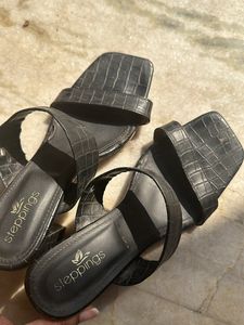 Steppings Block Textured Heels