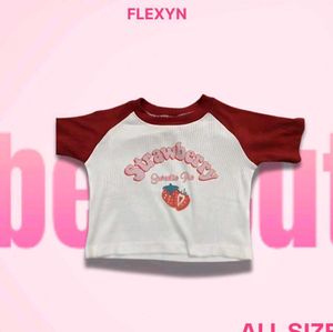 Strawberry Shortie Pie Crop Top – Red &amp; White
