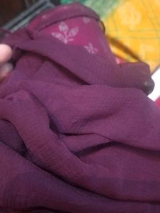 Dark Purple Saree With