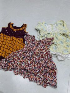 Kids' Colorful Dresses - Set of 3