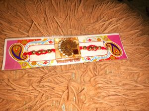 Handmade Rakhi with Pearl Beads