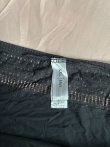 Black Lace Trim Briefs