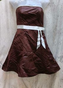 I. Brown Strapless Dress