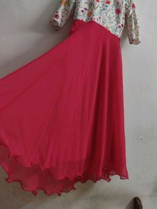 Floral Print Pink Dress