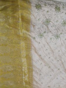 Elegant Floral Embroidered Saree