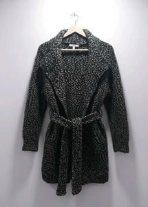 Stylish Belted Knit Coat