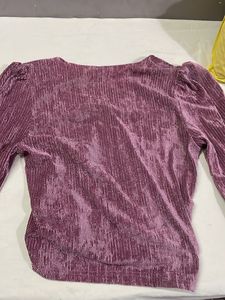 Pink Velvet Criss-Cross Top