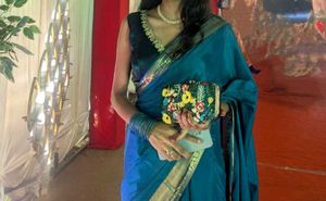 Blue Mysore Silk Saree