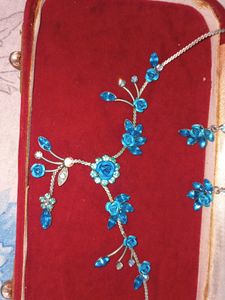 Blue Floral Jewellery Set