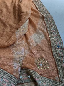 New Mirror Work Saree
