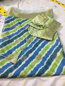 Beautiful green sari with blouse