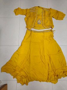 Yellow Handwork 3pec For Wedding