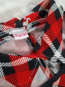 Red Plaid Fit &amp; Flare Dress