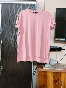 Pink Ribbed T-Shirt