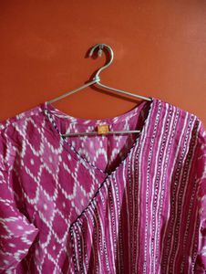 Pink Diamond Print Kurti