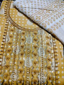 Cotton Suit With Dupatta