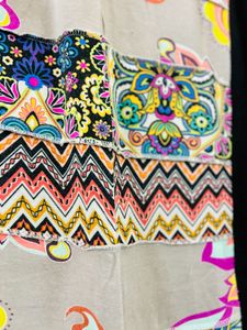 Black Top With Patchwork Design
