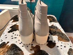 Cute Korean Style Grey Boots