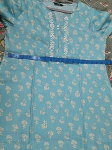Light Blue Printed Kurta From Yousta