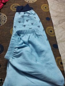 Baby Blue Patterned Pajama Pants