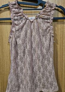 Lace Ruffle Tank Top