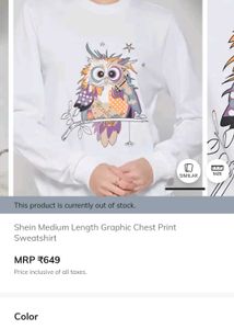 Shein Owl Graphic Sweatshirt only 300