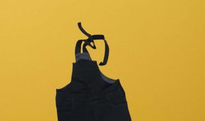 E08 Size-34 Black Denim Overalls