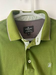 Olive Green Polo Shirt size L stretchable to XL