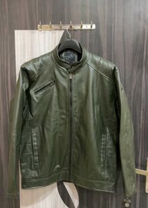 D&G Olive Green Leather Jacket