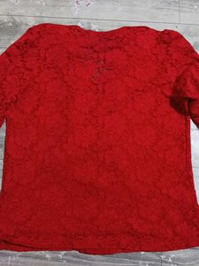 Lace Red Top In Mint Condition