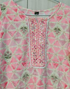Pink Printed Kurta
