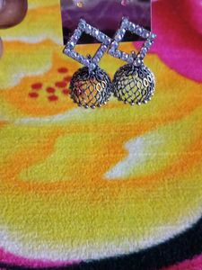 Bohemian Silver Dangle Earrings