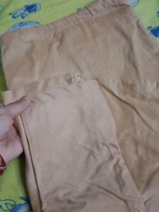 Tan Golden Chudidar And Net Duppata