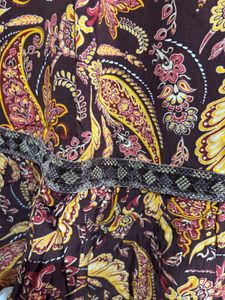 Pure Viscose Floral Print Notch Neck Dress