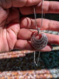 Elegant Silver-tone Pendant Necklace