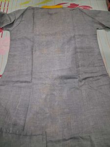 Grey Embroidered Kurta