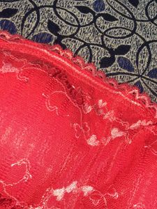 Red Lace Strapless Bra