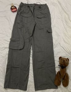 WESTSIDE Cargo Grey High Waist  Pants