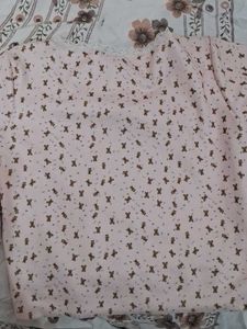 Cute Teddy Printed Crop Top