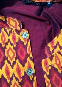 Stylish Printed Kurta Waistcoat for Men