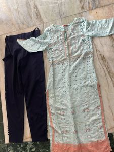 W Brand Embroidered Kurti