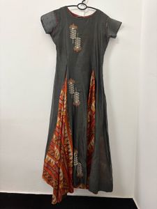 Raw Silk Ethnic Gown