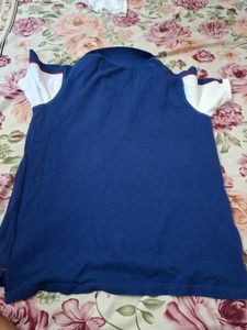 Stylish Polo T-Shirt - Blue &amp; White