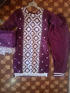 Organza  💜 Kurti With Pant Dupatta 💘
