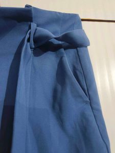 H&amp;M blue straight trousers