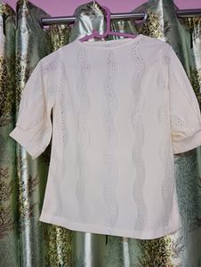 Cream Colour Top For Girls