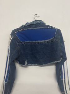 Distressed Denim Cropped Jacket